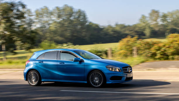 A car overspeeding on a motorway