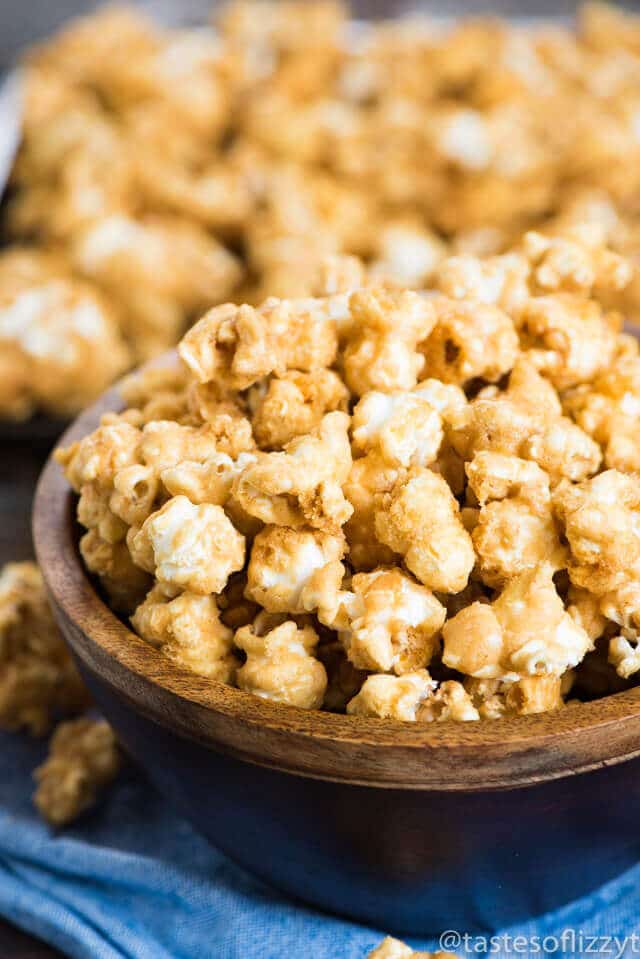 This easy Homemade Caramel Corn Recipe will not disappoint! Perfect for an nighttime snack, vacation food, or "Thank You" gift!