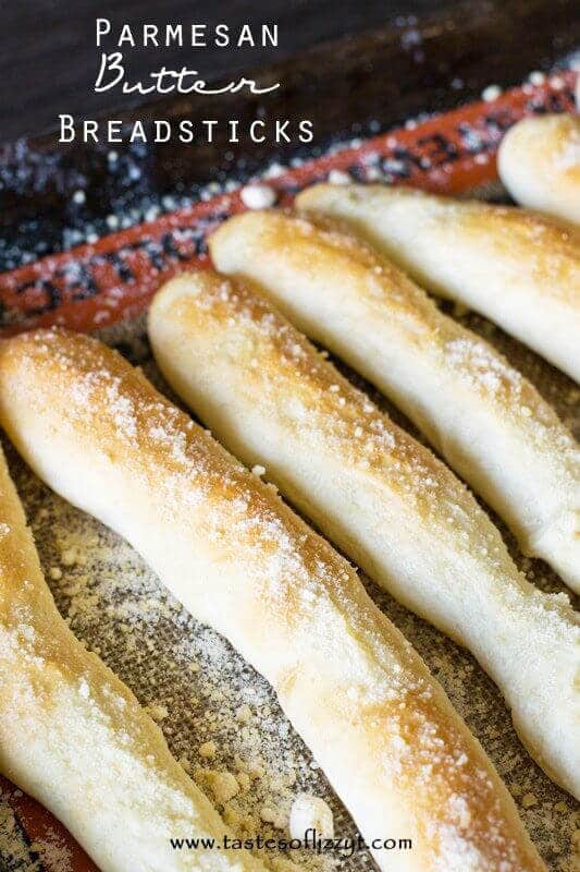 breadsticks on a baking sheet