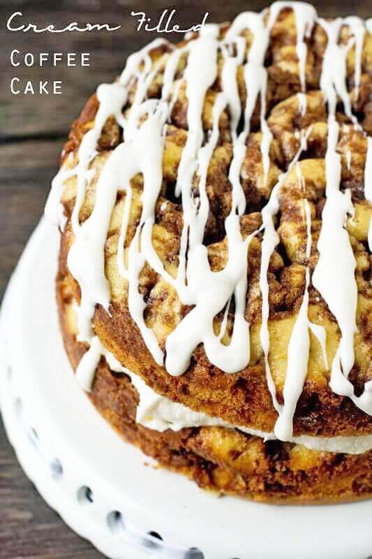 Meringue Cream Filling Coffee Cake