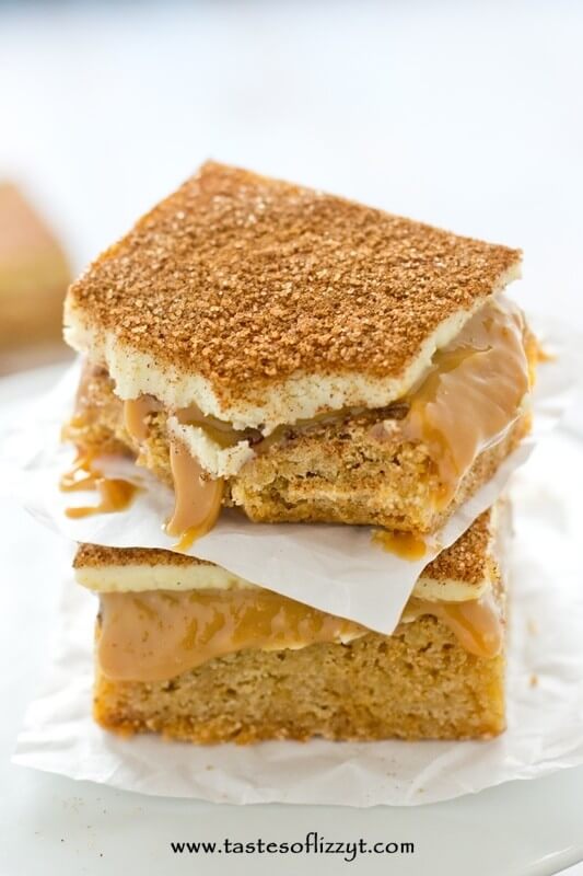 Snickerdoodle Caramel Bars - Tastes of Lizzy T