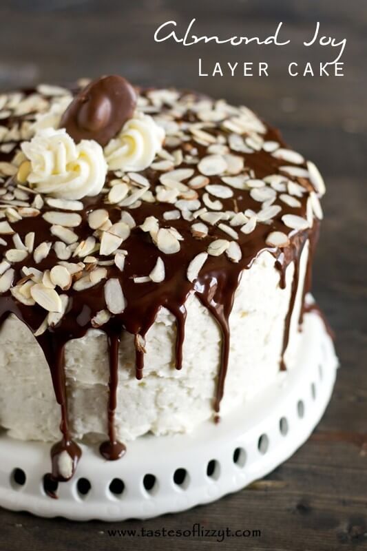 Almond Joy Layer Cake Recipe - Tastes of Lizzy T
