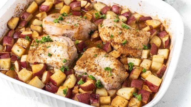 Pork chop potato bake