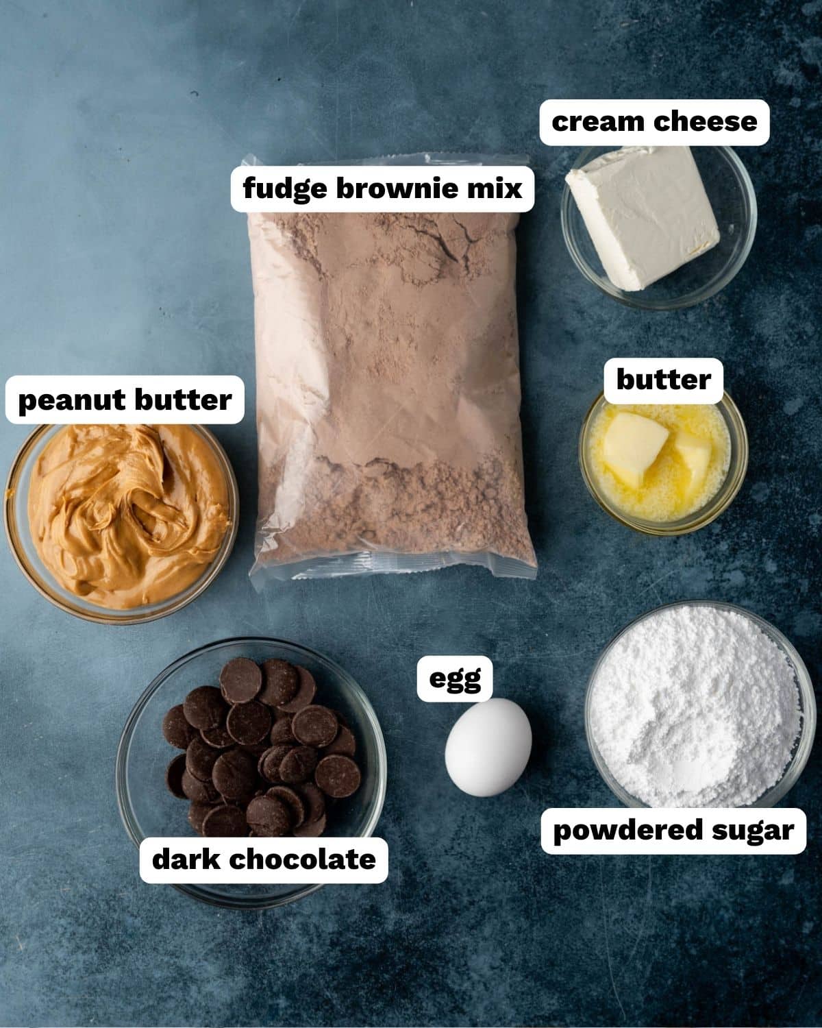 buckeye brownie cookies ingredients on a table