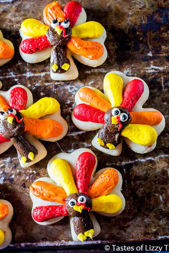 Turkey Cookies for Thanksgiving
