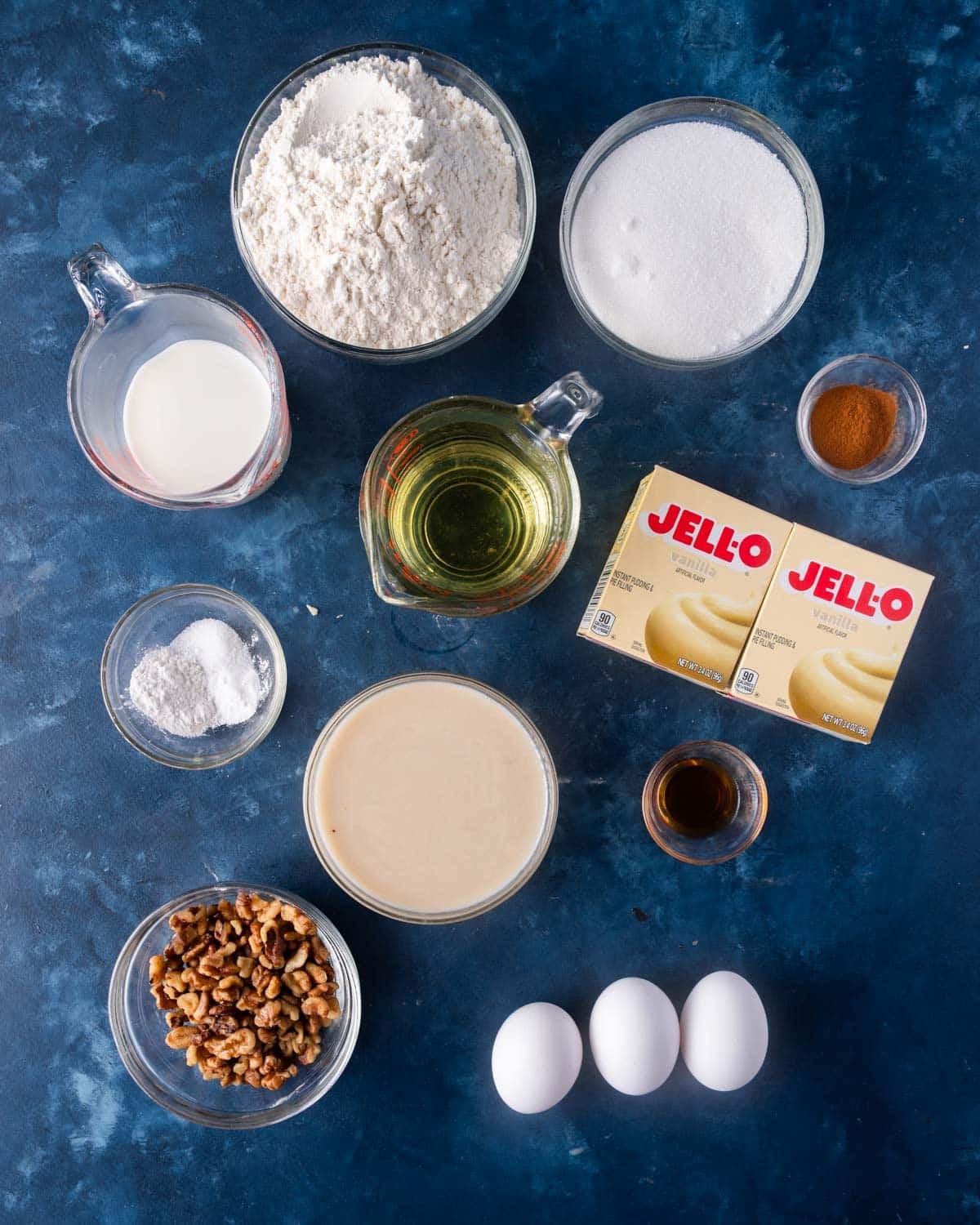 ingredients for amish friendship bread on a table