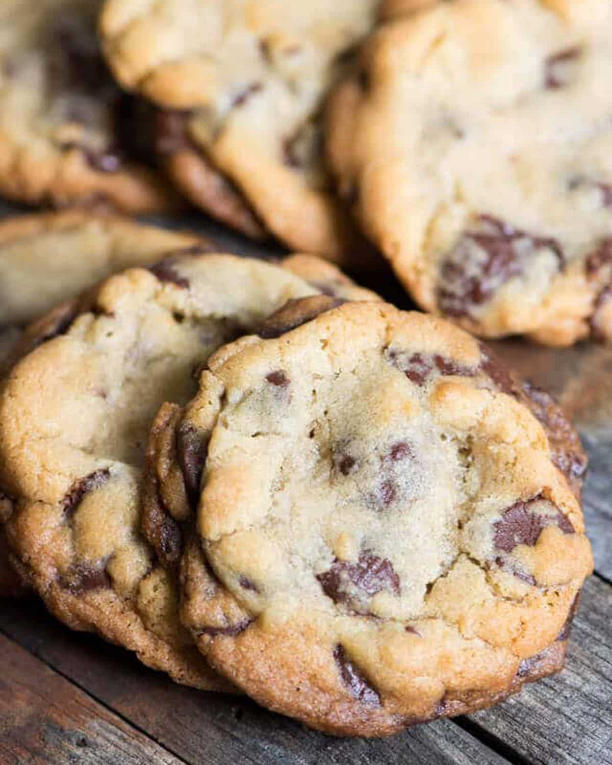chocolate chip cookies on a table