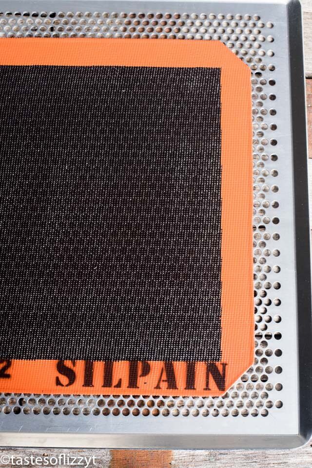 silpat non-stick cookie baking mat and perforated cookie sheet