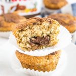 Nutella Stuffed Banana Muffins