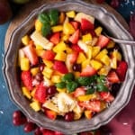 mango fruit salad in a bowl