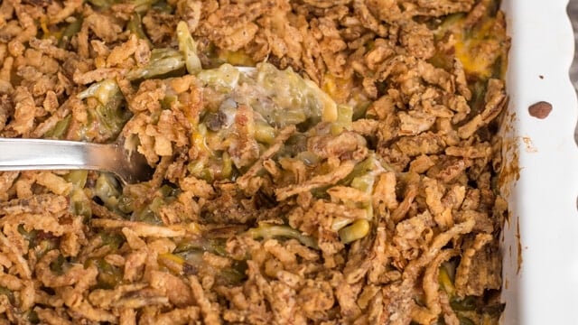 green bean casserole with cheese
