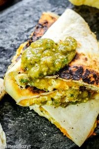 Salsa Verde Chicken Quesadillas