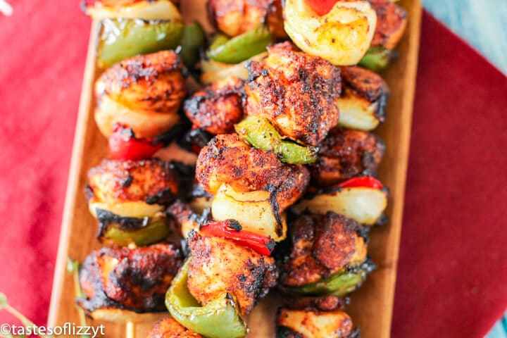 BBQ Chicken shish kebabs