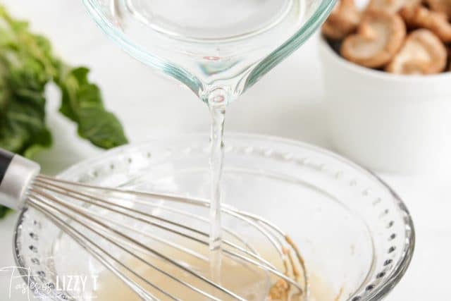 water pouring into bowl