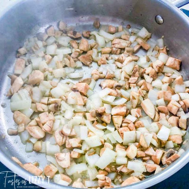 browning onions in a saucepan