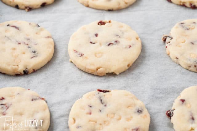 cookies on parchment paper