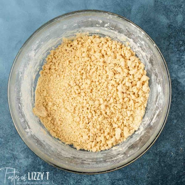 shortbread cookie dough in a bowl