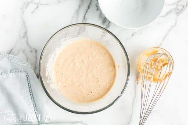 pancake batter in a bowl