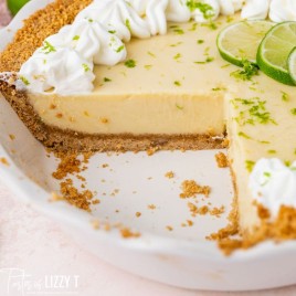 a pie with two slices missing