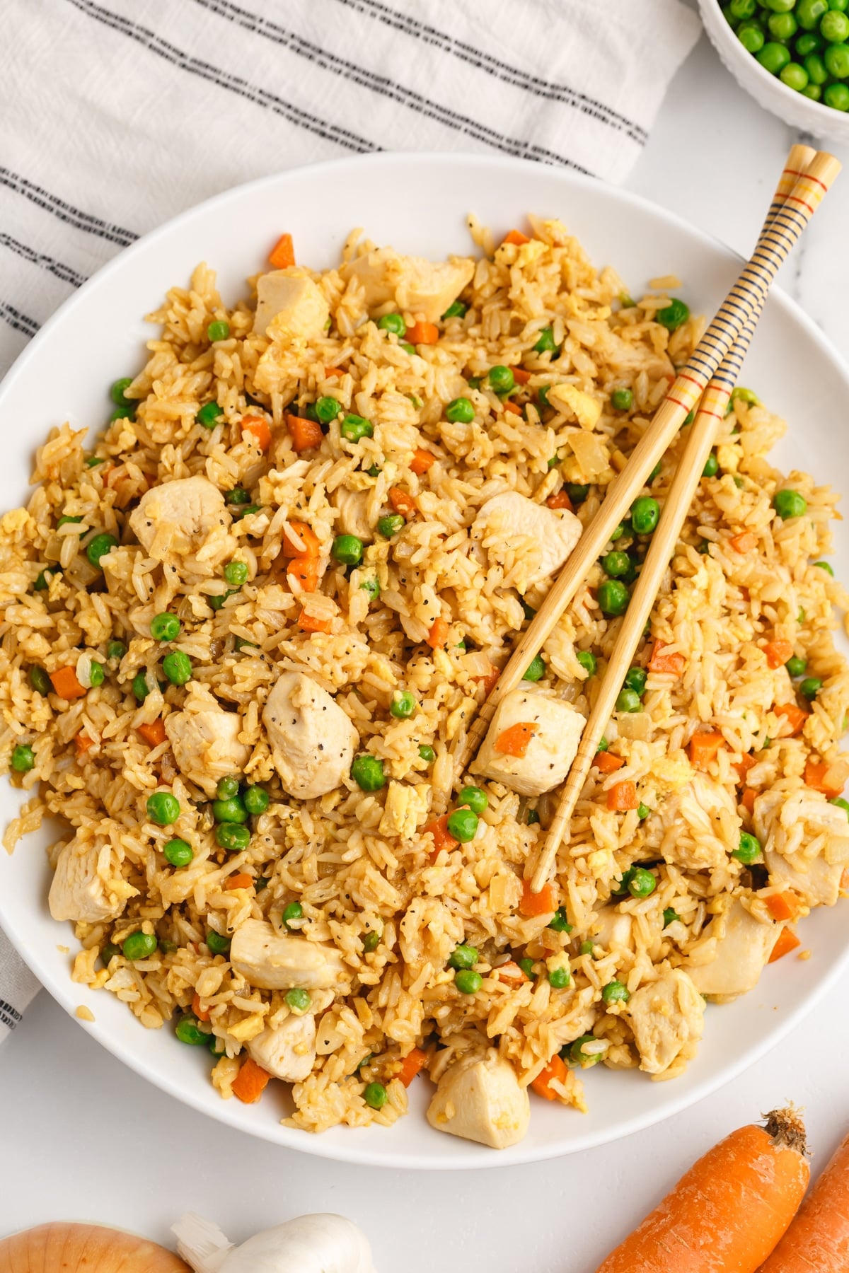 a plate of fried rice