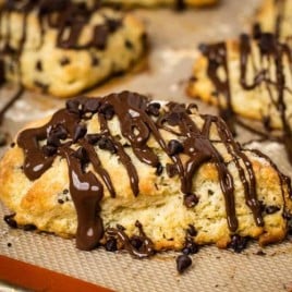 scone on a baking mat
