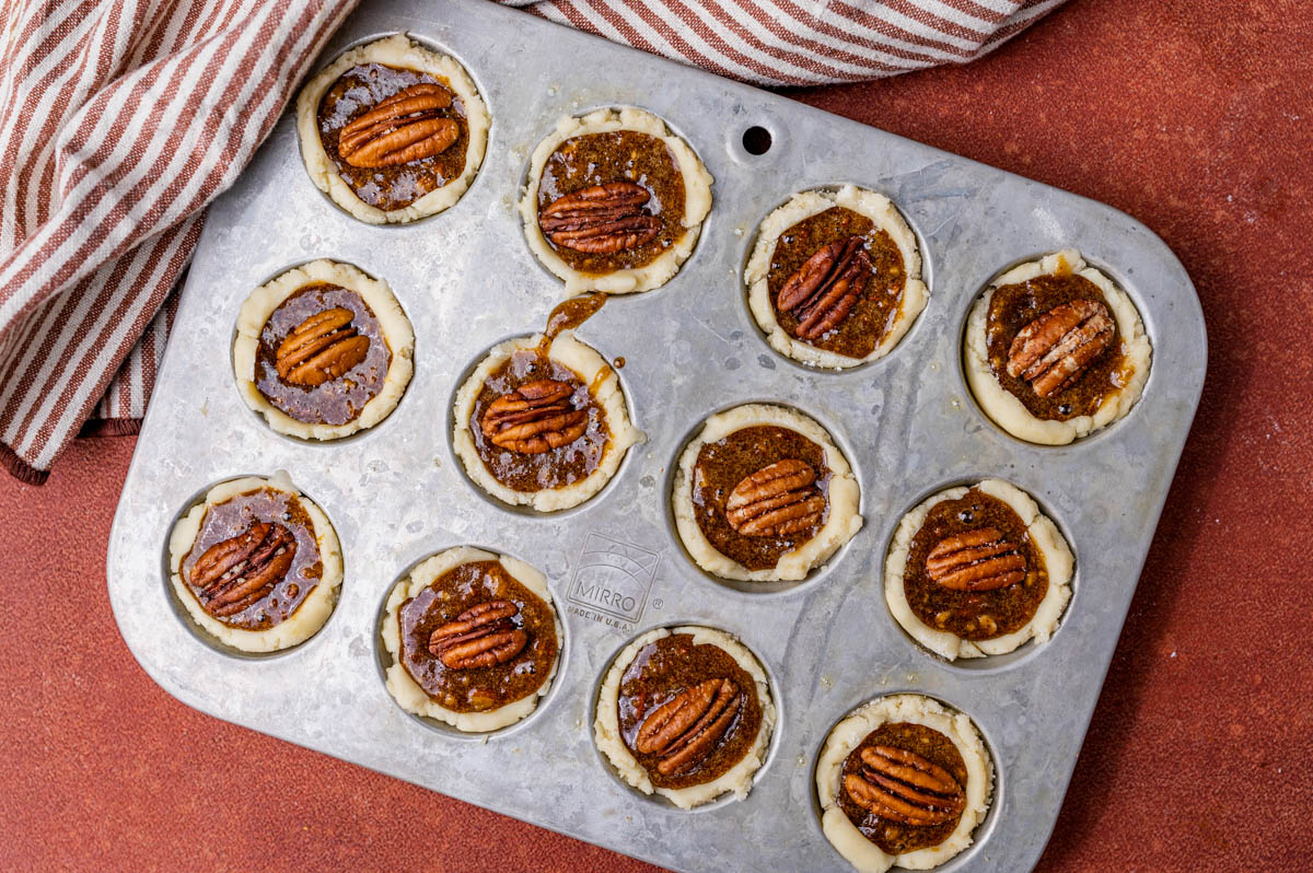 unbaked pecan tassie cookies