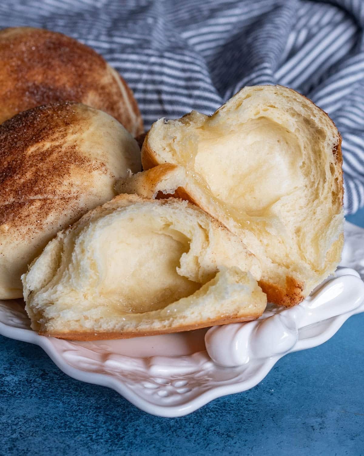 a resurrection roll cut open to show the empty middle