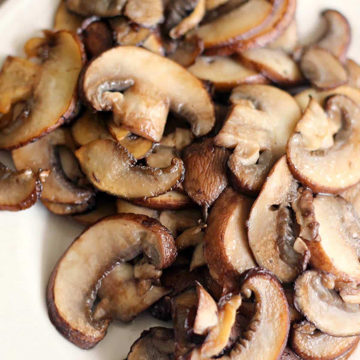 sauteed mushrooms on a plate