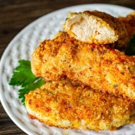 a plate of paleo chicken strips
