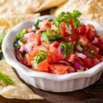a small bowl of fresh pico de gallo