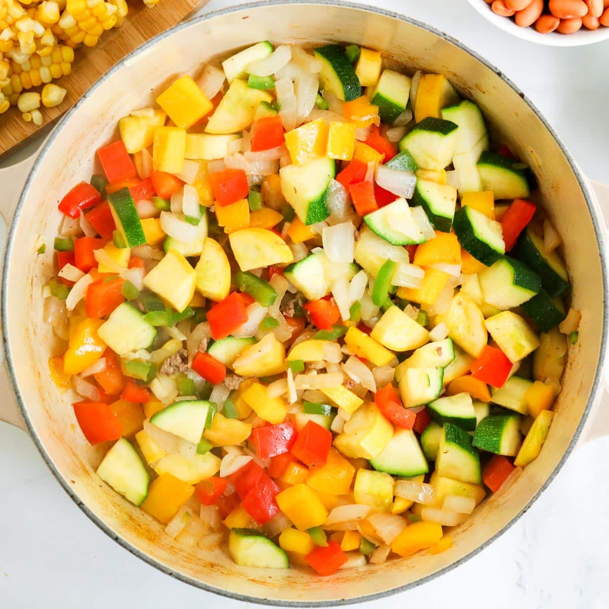veggies in a dutch oven