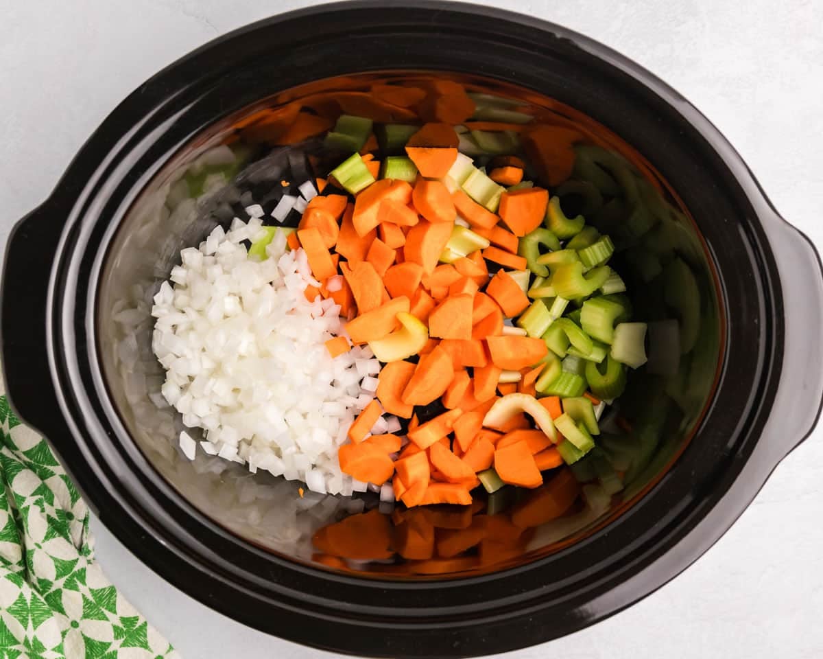 vegetables in a slow cooker