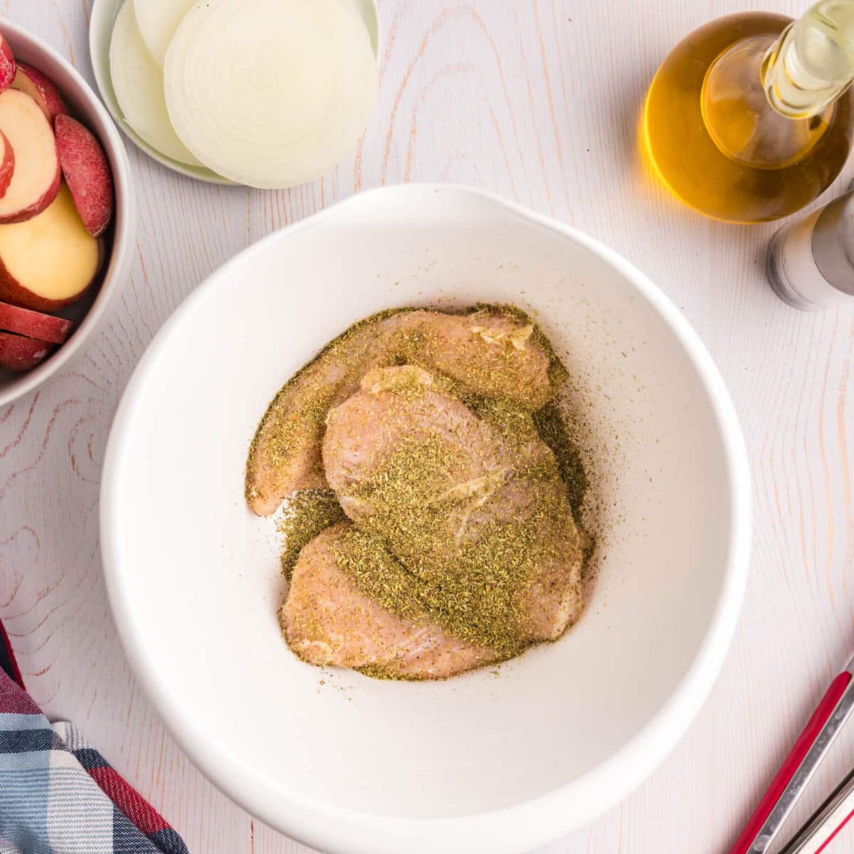 seasoned chicken in a bowl