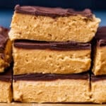 a stack of peanut butter squares
