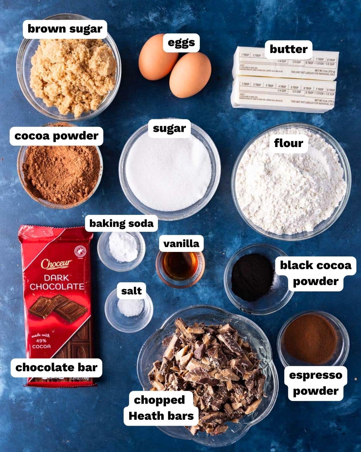 ingredients in coffee toffee cookies