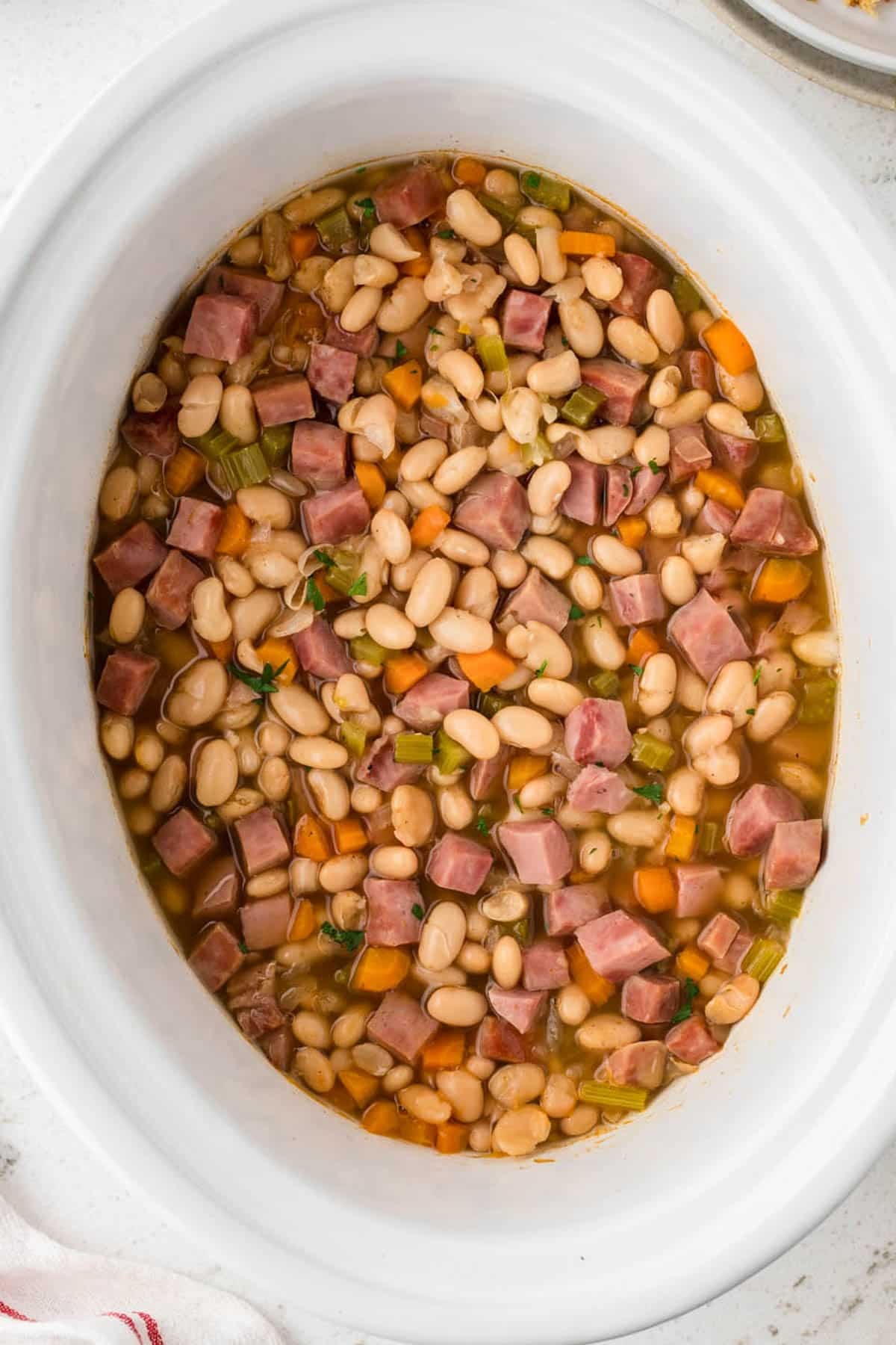 ham and beans in a crockpot