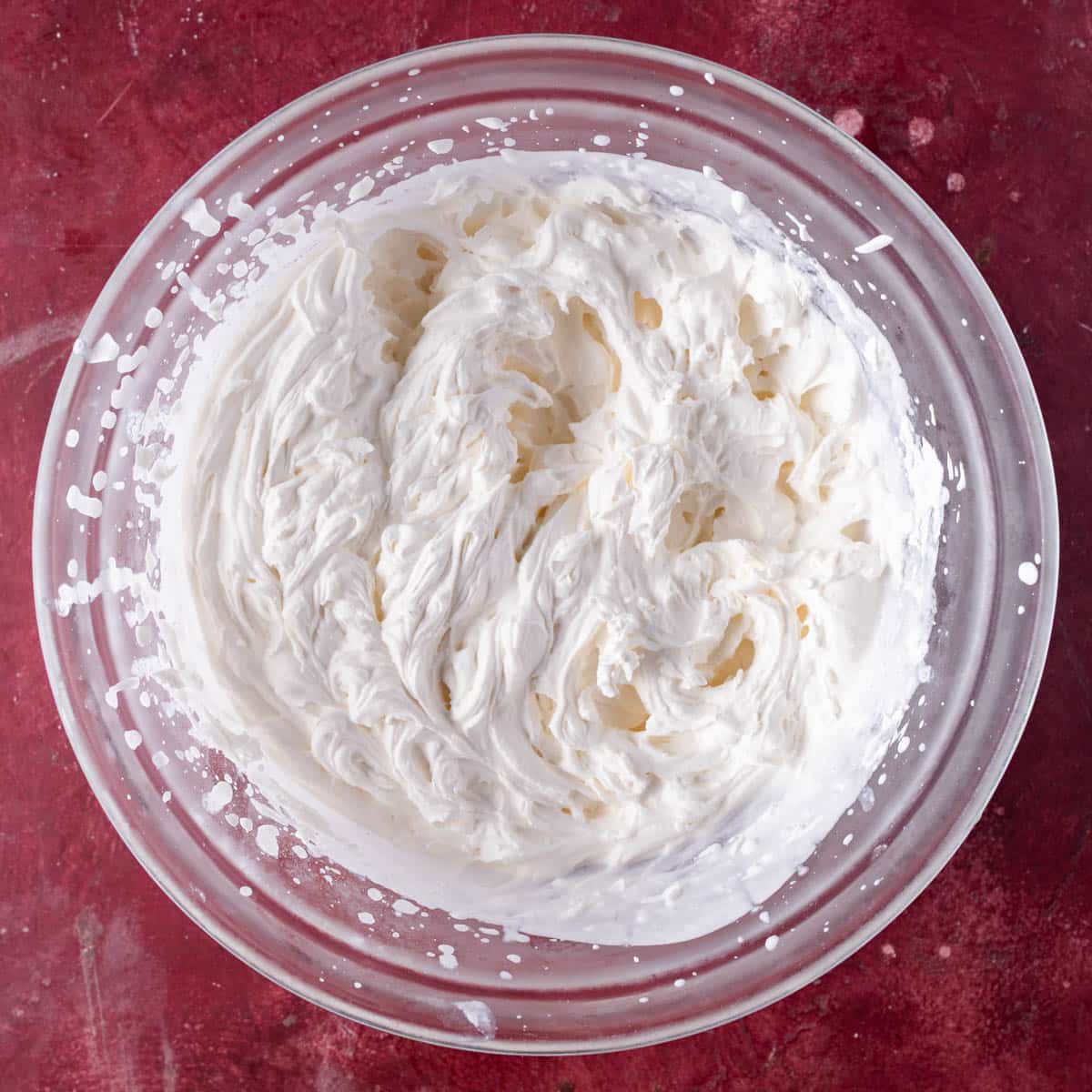 whipped cream in a bowl