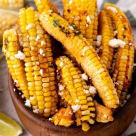 baked corn ribs in a bowl