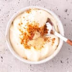 herbed mayonnaise in a bowl