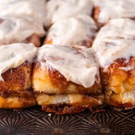 hawaiian roll cinnamon rolls with cream cheese glaze
