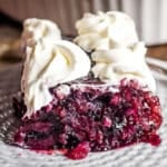 bing cherry salad on a plate with cool whip