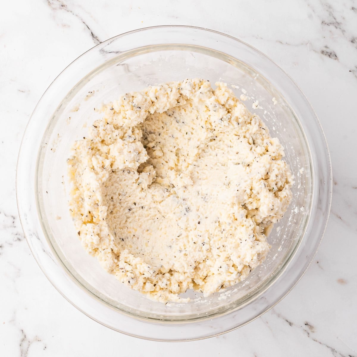 seasoned ricotta in a bowl
