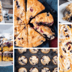 blueberry desserts in a collage