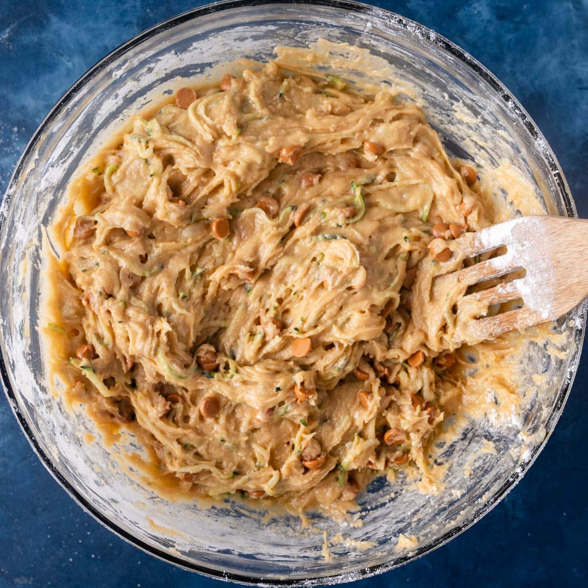 zucchini bread batter in a bowl
