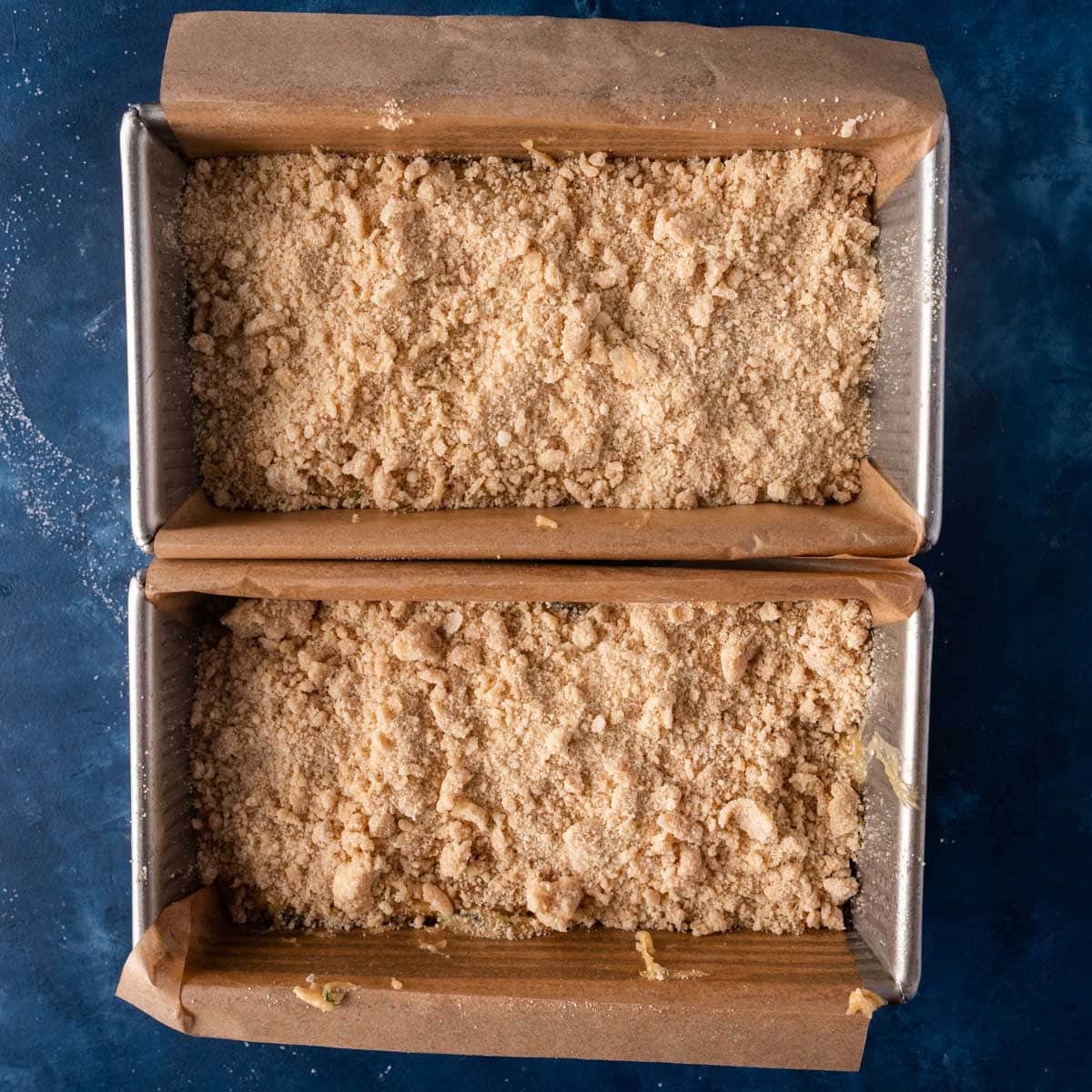 unbaked peanut butter zucchini bread in pans