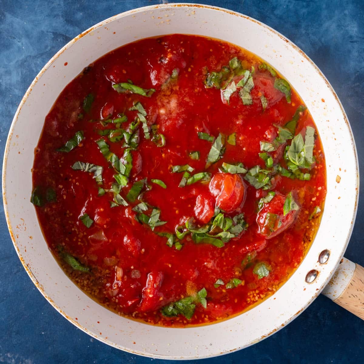 pomodoro sauce in a saucepan