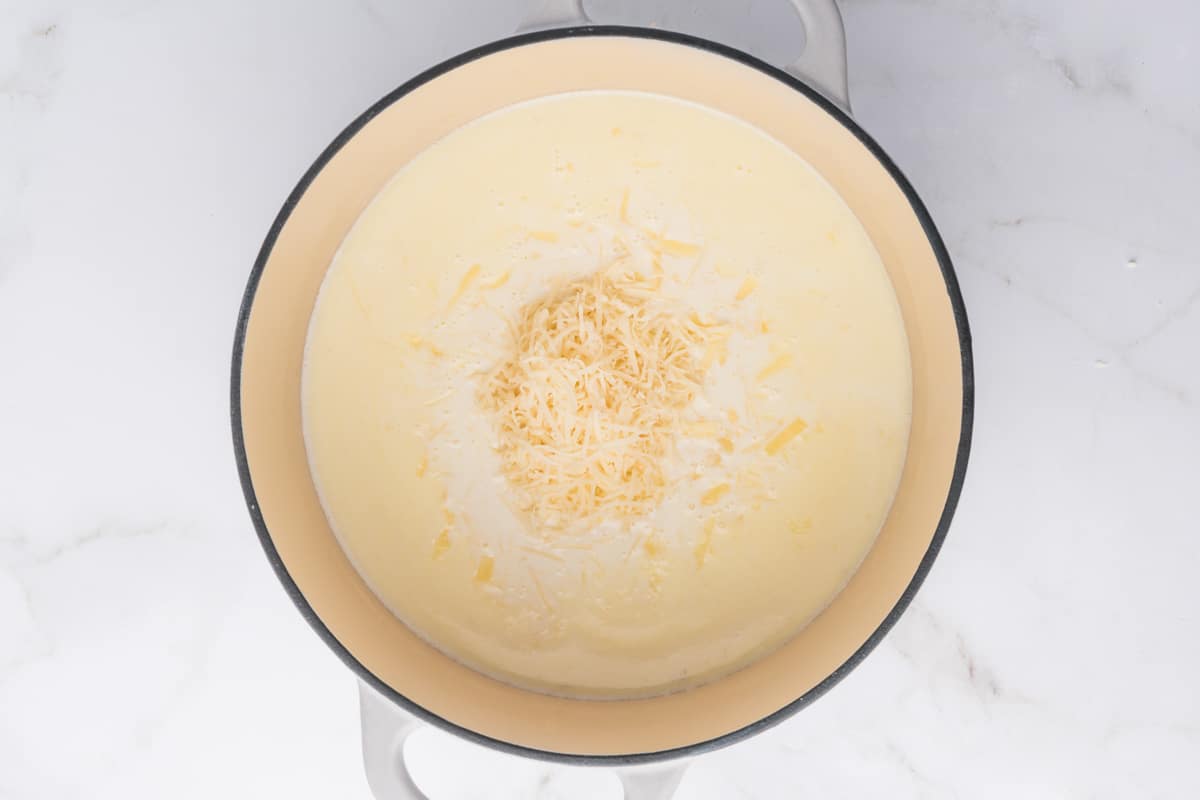 butter & flour roux with cheddar cheese