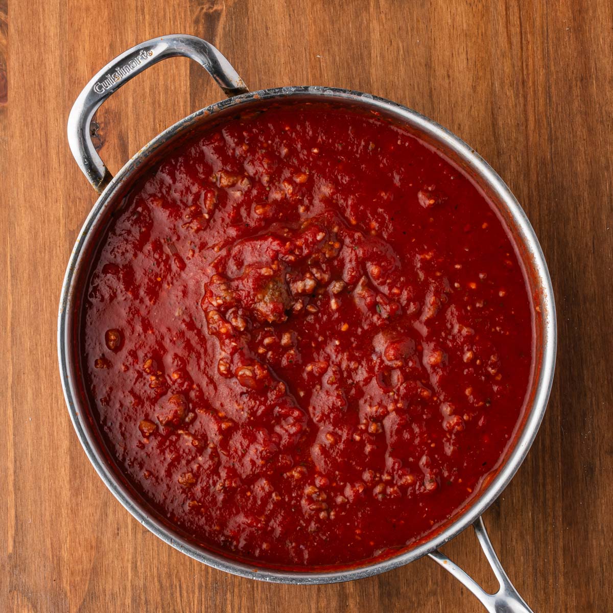 red sauce in a skillet