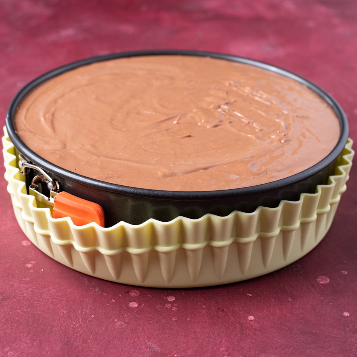 unbaked dark chocolate cheesecake