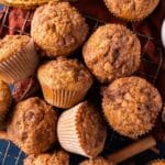 pumpkin banana muffins on a table